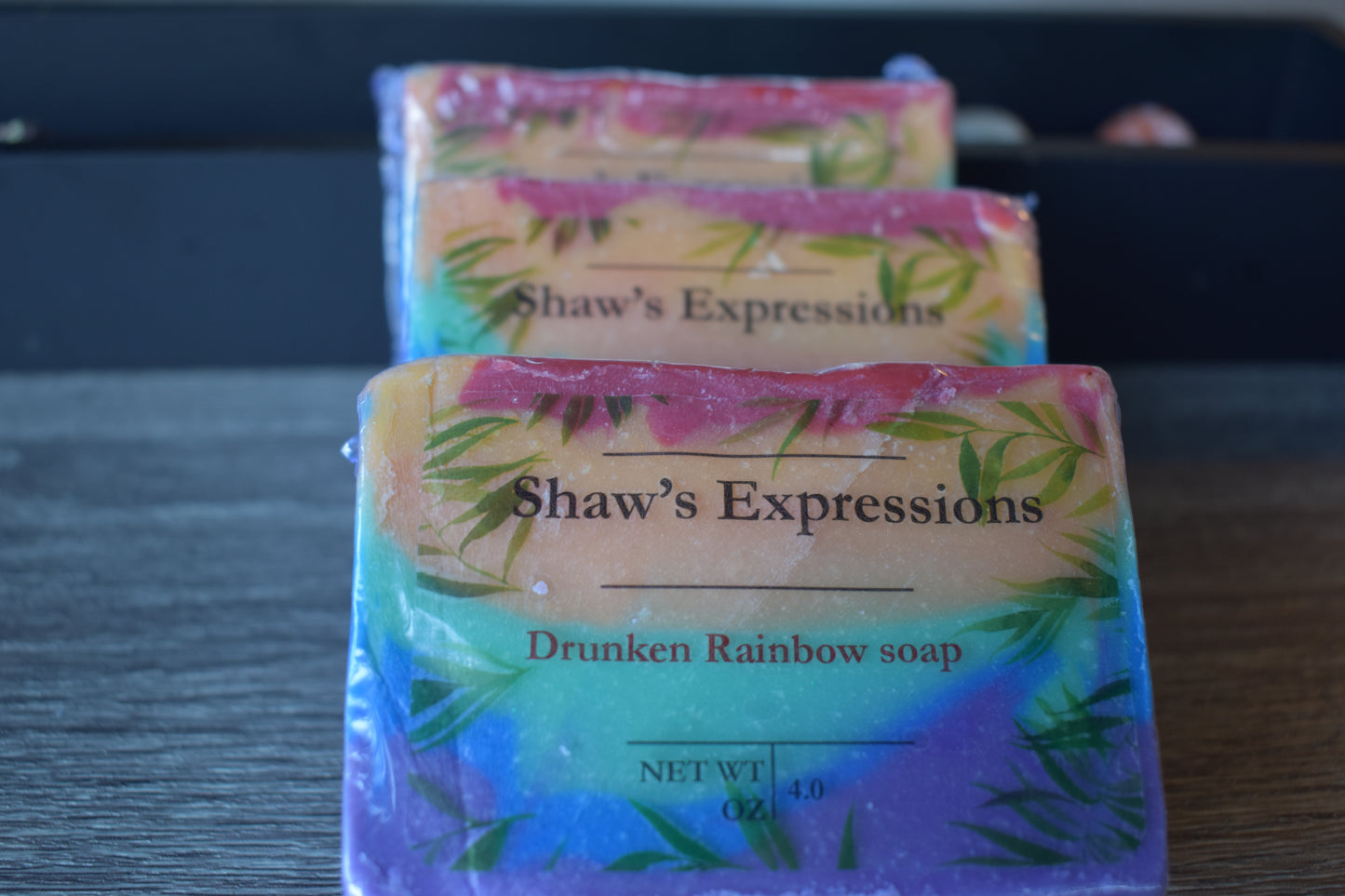 Drunken rainbow soap