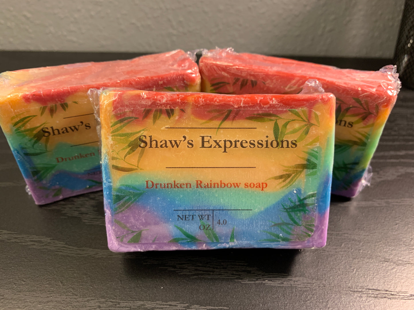 Drunken rainbow soap